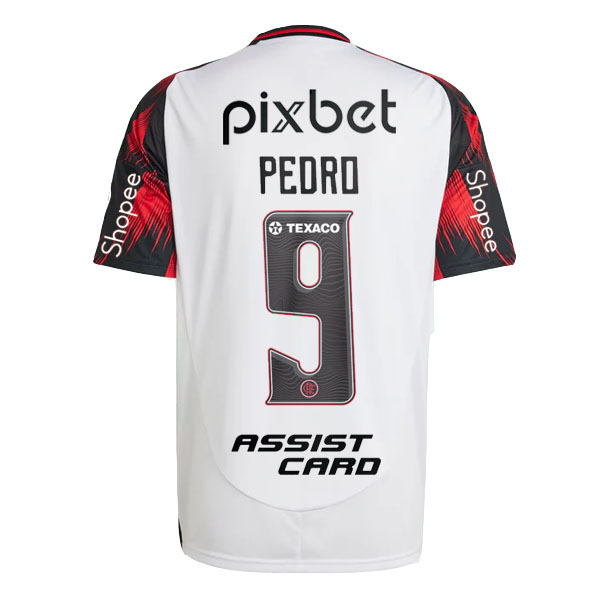 Flamengo Away Pedro 9 Jersey 25-26 (Full Sponsor)