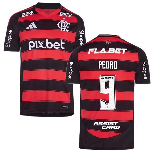 Flamengo Home Pedro 9 Jersey 25-26 (Full Sponsor)