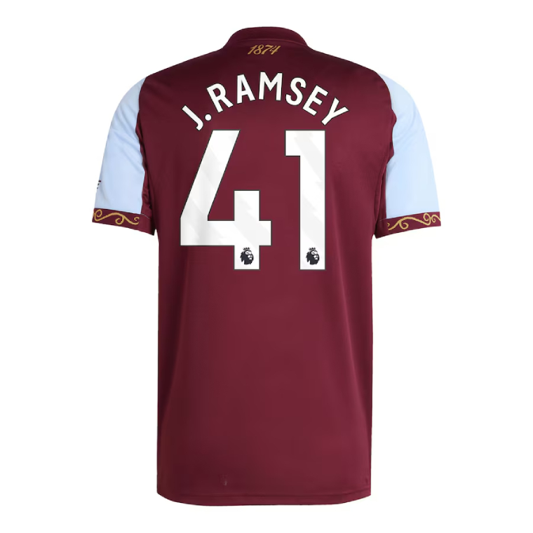 Aston Villa Home J. RAMSEY 41 Jersey 25-26