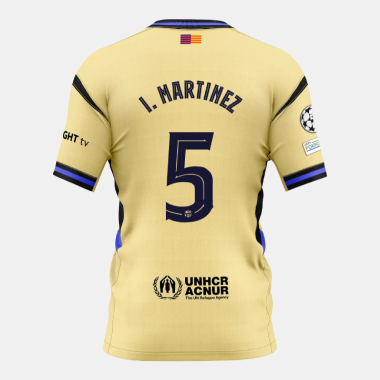 Barcelona Away I. MARTINEZ 5 Champions League Jersey 25-26
