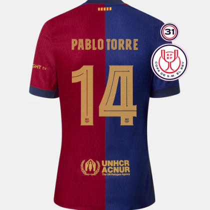 Barcelona Copa Del Rey Final PABLO TORRE 14 Jersey 24-25