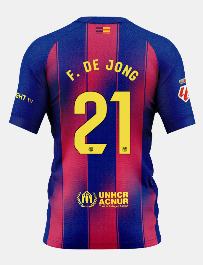 Barcelona Home F. DE JONG 21 Jersey 25-26