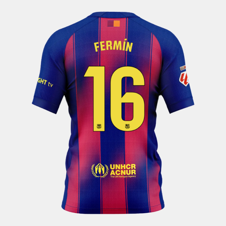Barcelona Home FERMÍN 16 Jersey 25-26 (Player Version)