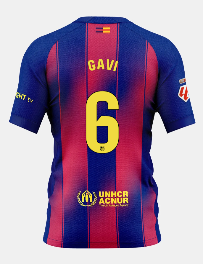Barcelona Home GAVI 6 Jersey 25-26