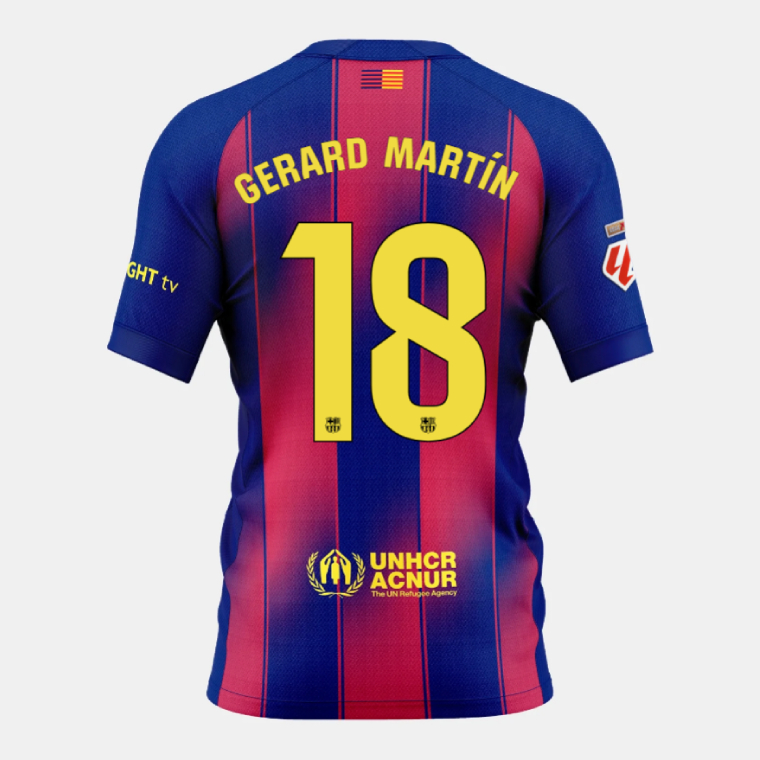 Barcelona Home GERARD MARTÍN 18 Jersey 25-26 (Player Version)