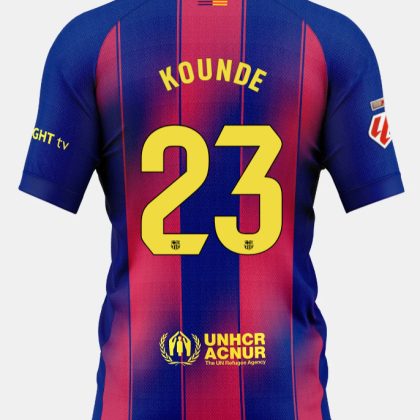 Barcelona Home KOUNDE 23 Jersey 25-26