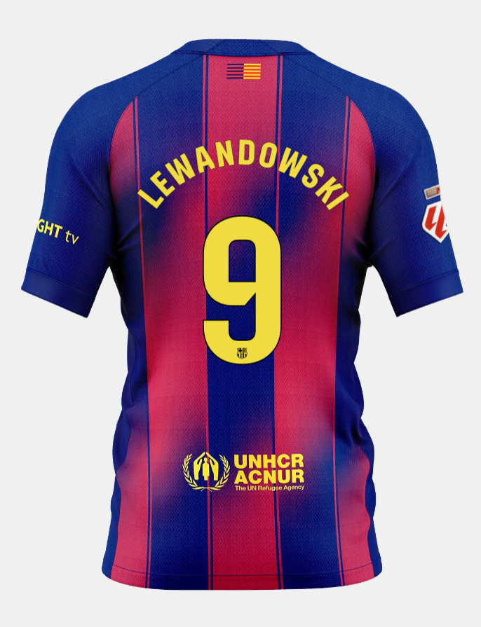Barcelona Home LEWANDOWSKI 9 Jersey 25-26