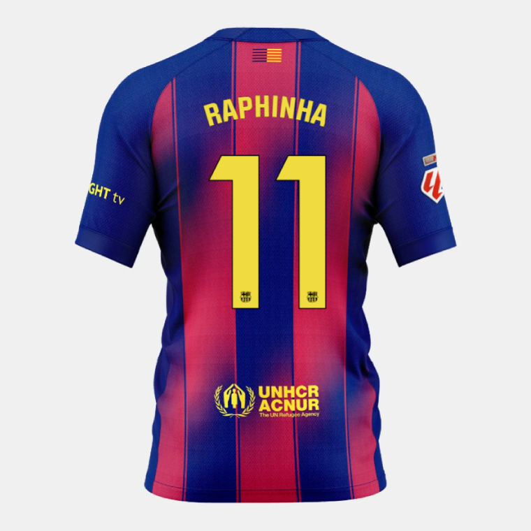 Barcelona Home RAPHINHA 11 Jersey 25-26 (Player Version)