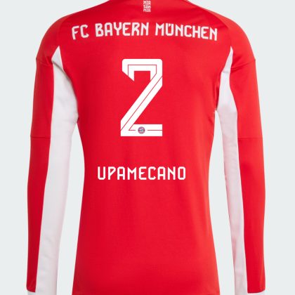 Bayern Munich Home Upamecano 2 Long Sleeve Jersey 25-26