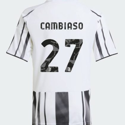 Juventus Home CAMBIASO 27 Jeep Sponsor Jersey 25-26