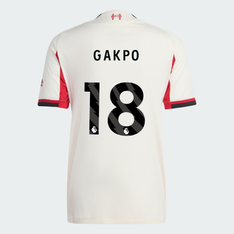 Liverpool Away GAKPO 18 Jersey 25-26 (Player Version)