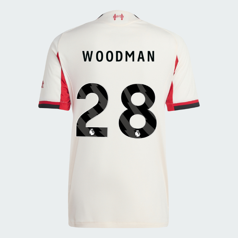 Liverpool Away WOODMAN 28 Jersey 25-26 (Player Version)