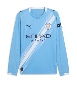 Manchester City Home Long Sleeve Jersey 25-26