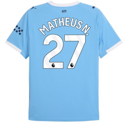 Manchester City Home Matheus N. 27 Jersey 25-26