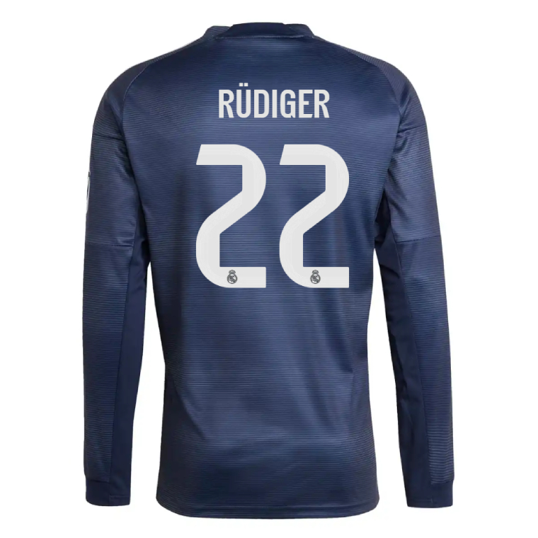 Real Madrid Away RÜDIGER 22 Long Sleeve Jersey 25-26
