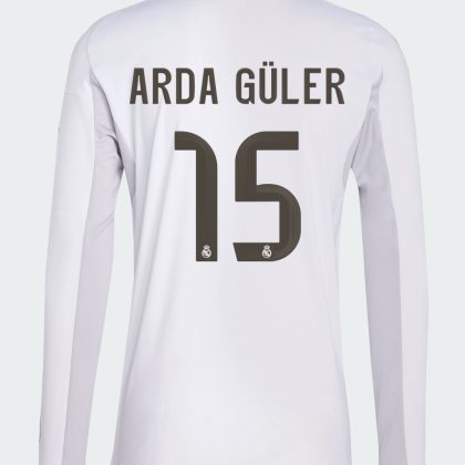 Real Madrid Home Arda Güler 15 Long Sleeve Jersey 25-26