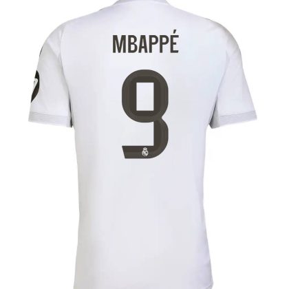 Real Madrid Home Mbappé 9 Jersey 25-26
