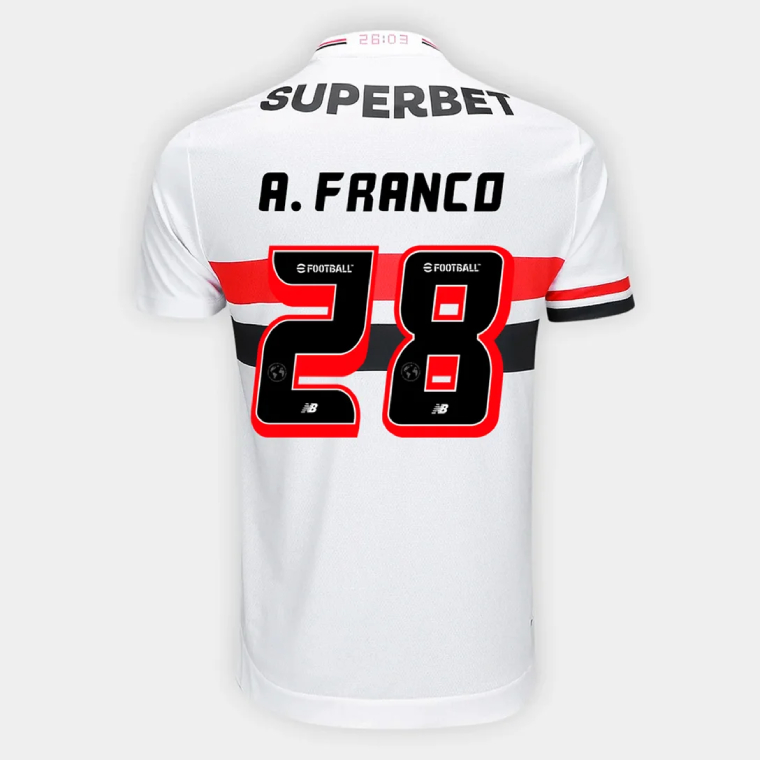 Sao Paulo FC Home A. FRANCO 28 Jersey 25-26