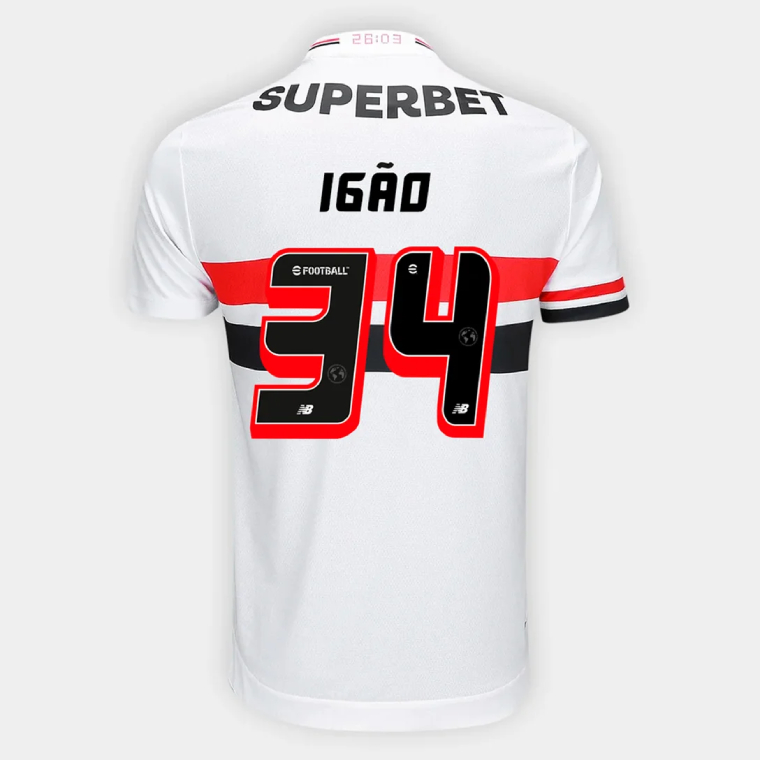 Sao Paulo FC Home IGÃO 34 Jersey 25-26