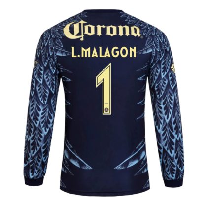 Club América Away L. MALAGON 1 Long Sleeve Jersey 25-26