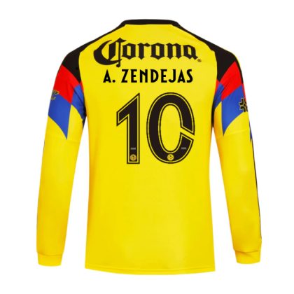 Club América Home A. ZENDEJAS 10 Long Sleeve Jersey 25-26