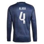 Real Madrid Away ALABA 4 Long Sleeve Jersey 25-26