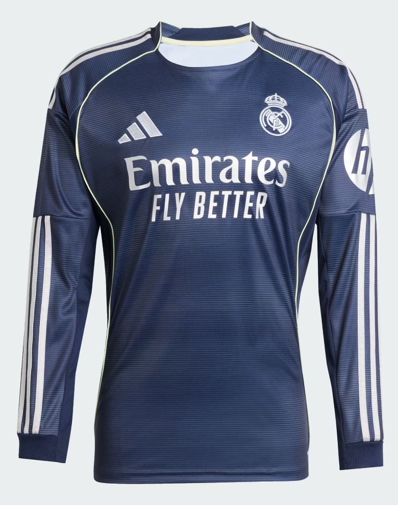Real Madrid Away Long Sleeve Jersey 25-26