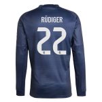 Real Madrid Away RÜDIGER 22 Long Sleeve Jersey 25-26