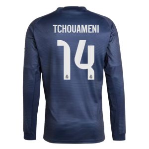 Real Madrid Away TCHOUAMENI 14 Long Sleeve Jersey 25-26