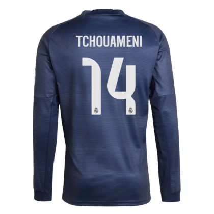 Real Madrid Away TCHOUAMENI 14 Long Sleeve Jersey 25-26
