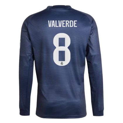 Real Madrid Away VALVERDE 8 Long Sleeve Jersey 25-26