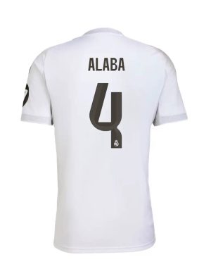 Real Madrid Home Alaba 4 Jersey 25-26