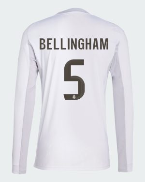 Real Madrid Home Bellingham 5 Long Sleeve Jersey 25-26