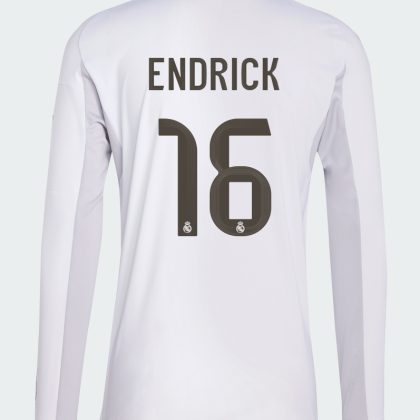 Real Madrid Home Endrick 16 Long Sleeve Jersey 25-26