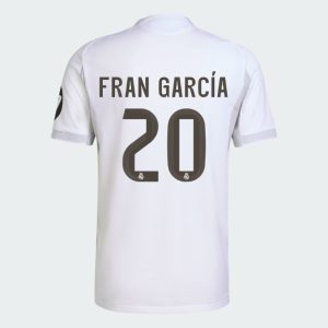 Real Madrid Home FRAN GARCÍA 20 Jersey 25-26 (Player Version)