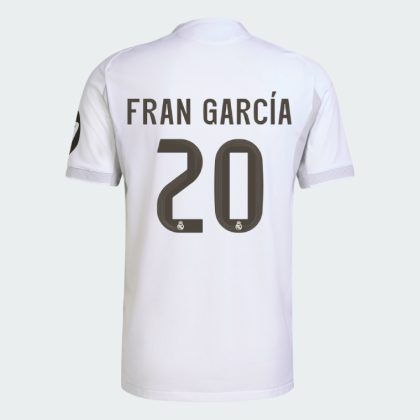 Real Madrid Home FRAN GARCÍA 20 Jersey 25-26 (Player Version)