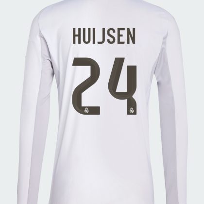 Real Madrid Home Huijsen 24 Long Sleeve Jersey 25-26