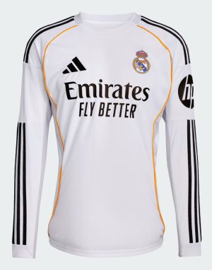 Real Madrid Home Long Sleeve Jersey 25-26