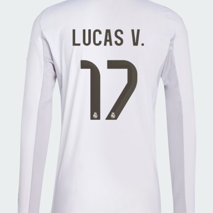 Real Madrid Home Lucas V. 17 Long Sleeve Jersey 25-26