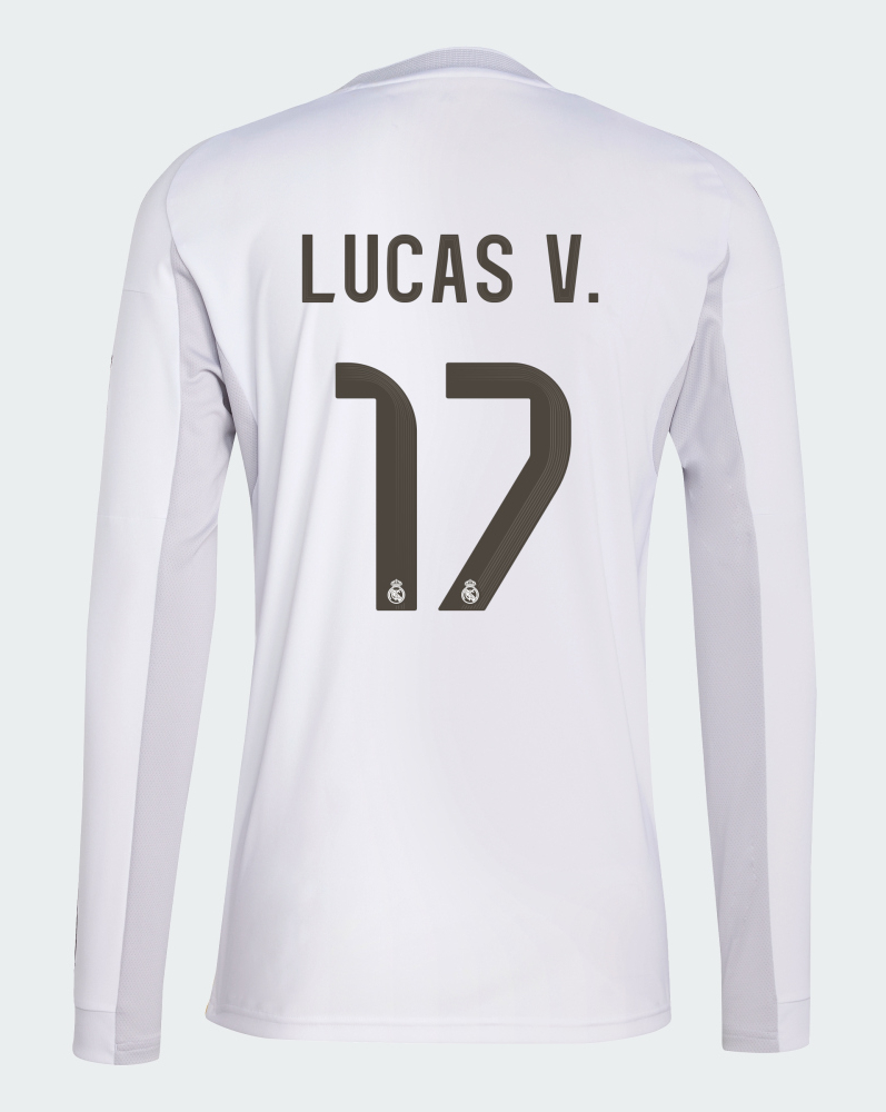 Real Madrid Home Lucas V. 17 Long Sleeve Jersey 25-26
