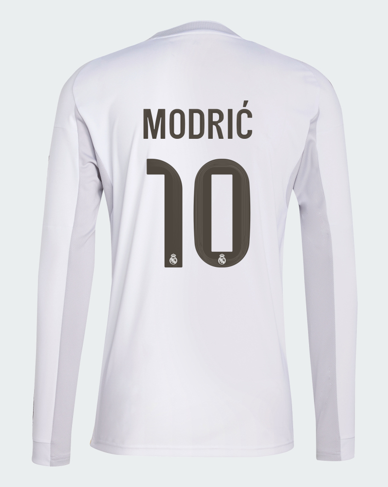 Real Madrid Home Modrić 10 Long Sleeve Jersey 25-26