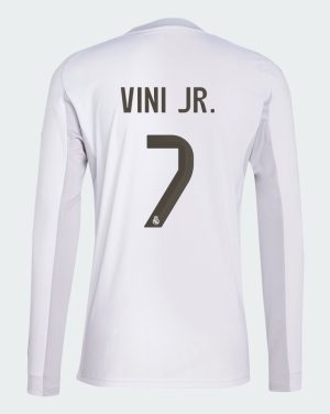 Real Madrid Home Vini Jr. 7 Long Sleeve Jersey 25-26