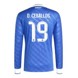 Real Madrid Third D. CEBALLOS 19 Long Sleeve Jersey 25-26