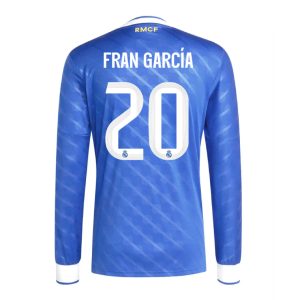 Real Madrid Third FRAN GARCÍA 20 Long Sleeve Jersey 25-26