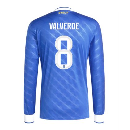 Real Madrid Third VALVERDE 8 Long Sleeve Jersey 25-26
