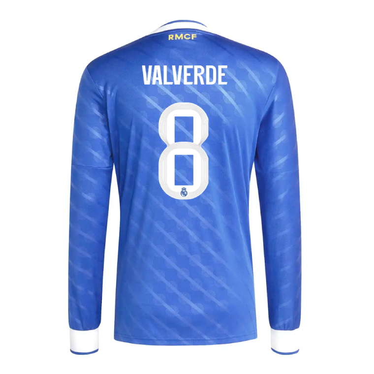 Real Madrid Third VALVERDE 8 Long Sleeve Jersey 25-26