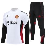 Manchester United White Black Training Suit Kit 25-26