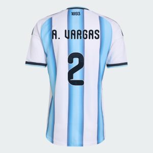 Argentina Home A. VARGAS 2 World Cup Jersey 2026 (Player Version)
