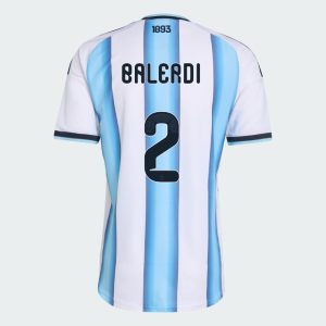 Argentina Home BALERDI 2 World Cup Jersey 2026 (Player Version)