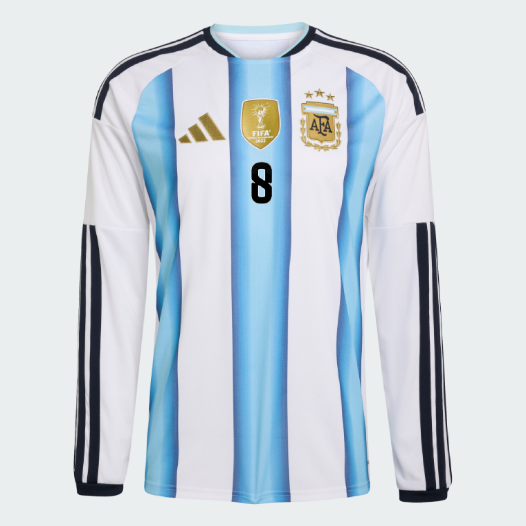 Argentina Home E. FERNÁNDEZ 8 World Cup Long Sleeve Jersey 2026 (Player Version) - Image 2